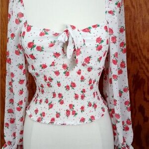 Floral Print Women's Top